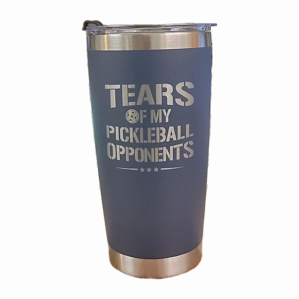 Tears Of My Pickleball Opponents– 20oz Navy Blue Stainless Steel Tumbler